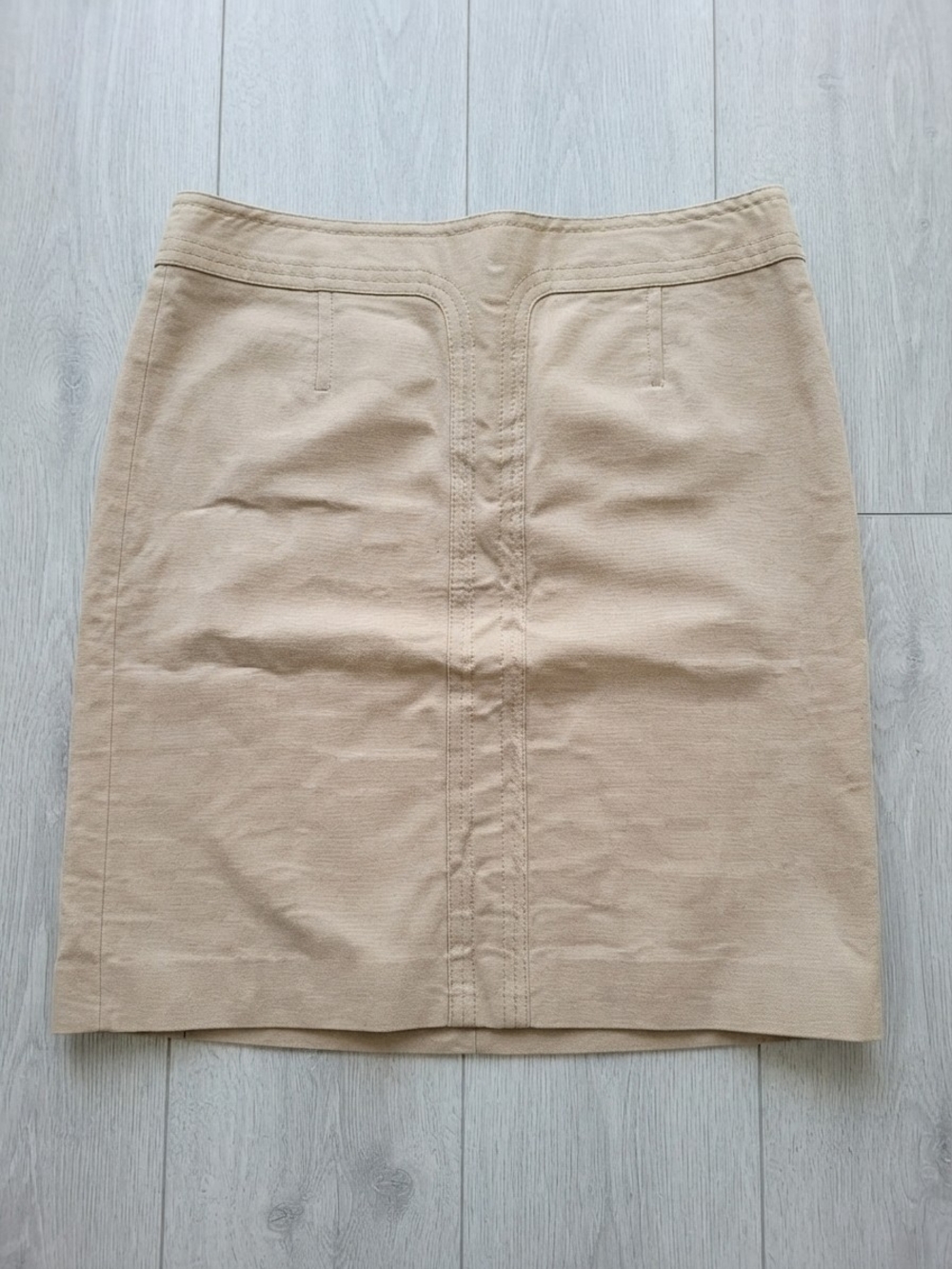 Tory Burch Driftwood Tan Liotta Cotton Blend Skirt Size 6 NWT